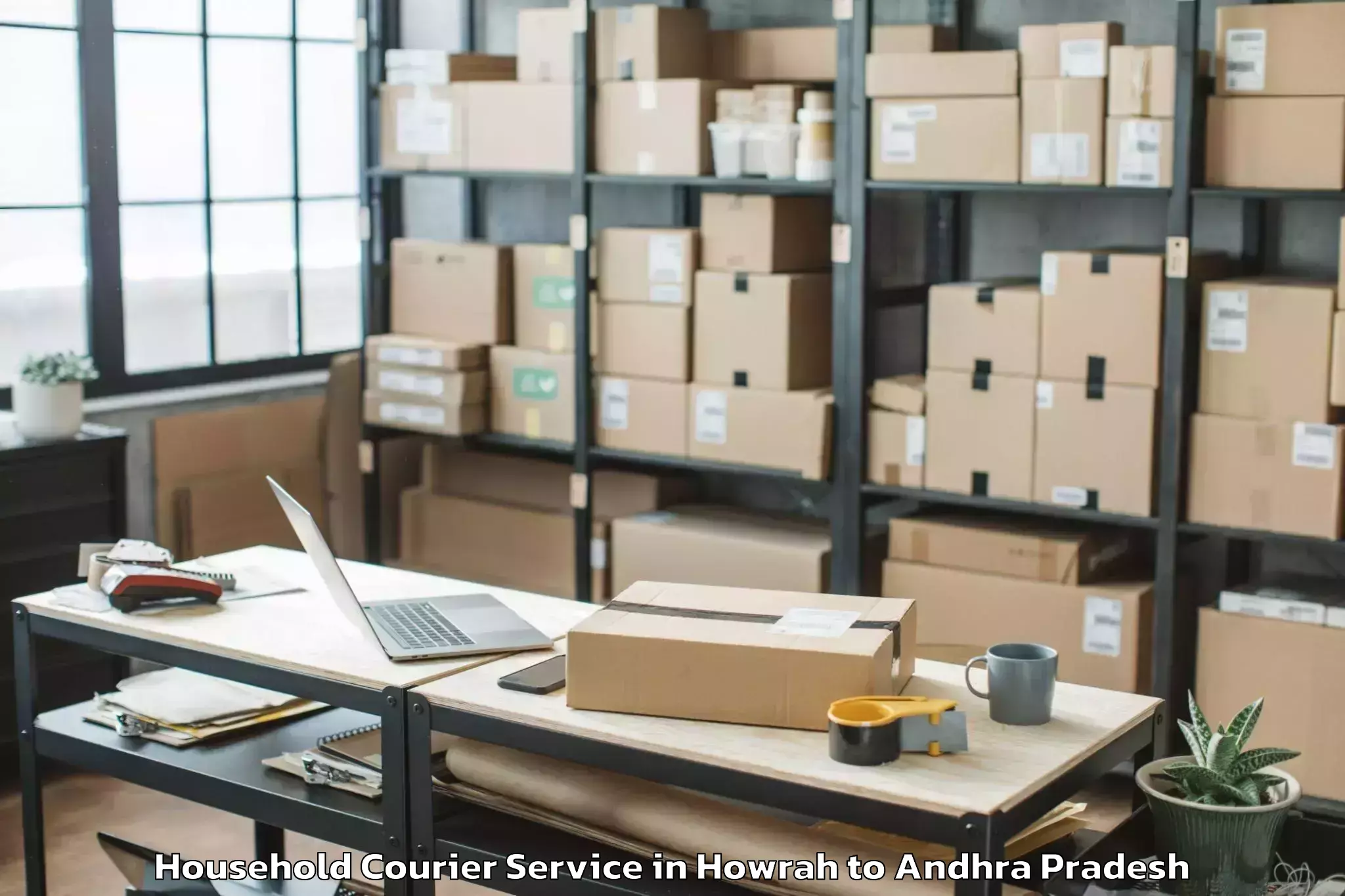 Book Howrah to Devanakonda Household Courier Online